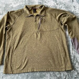 The North Face Men's 1/4 Zip Pullover Jacket Green XL Cabincore Outdoor Gorpcore